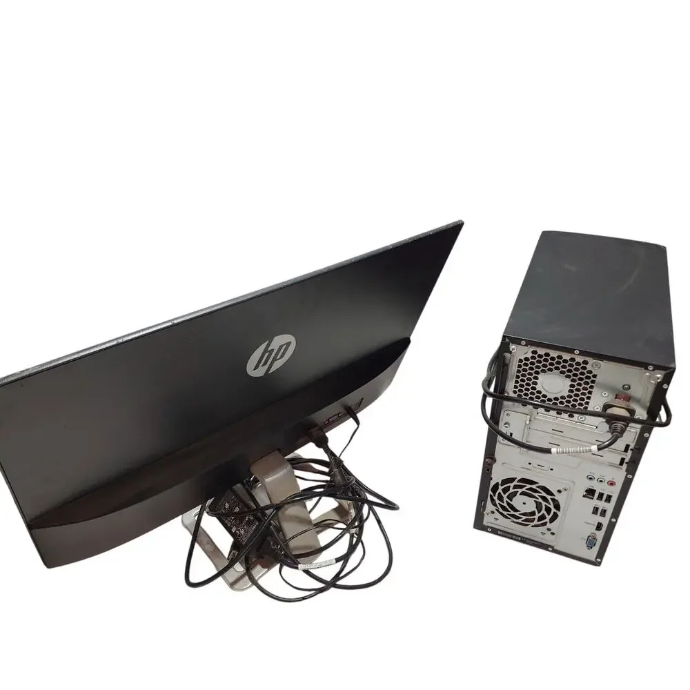 HP monitor and HP pavillion desk top computer